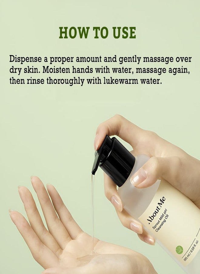 ABOUT ME Sprout Mild pH Cleansing Oil - Gentle, pH-Balanced Face Cleanser with Natural Oils (195 ml/6.59 fl oz) - Image 4